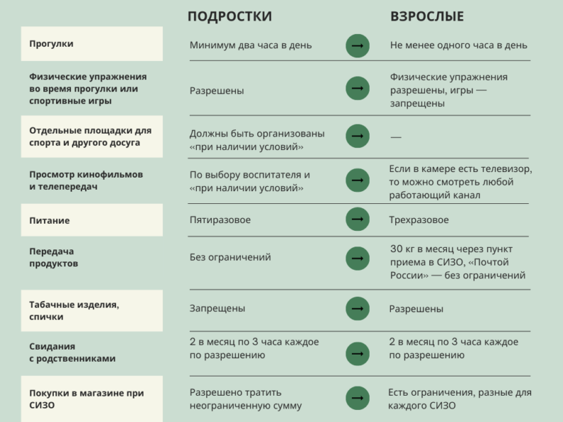 детские и взрослые колонии, в чем разница детской и взрослой колонии